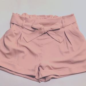 Pink Cuffed Shorts
